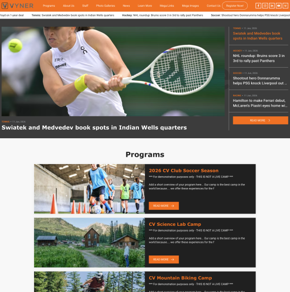 Custom designed sites