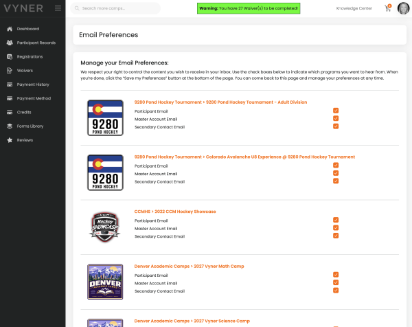 Participant Portal